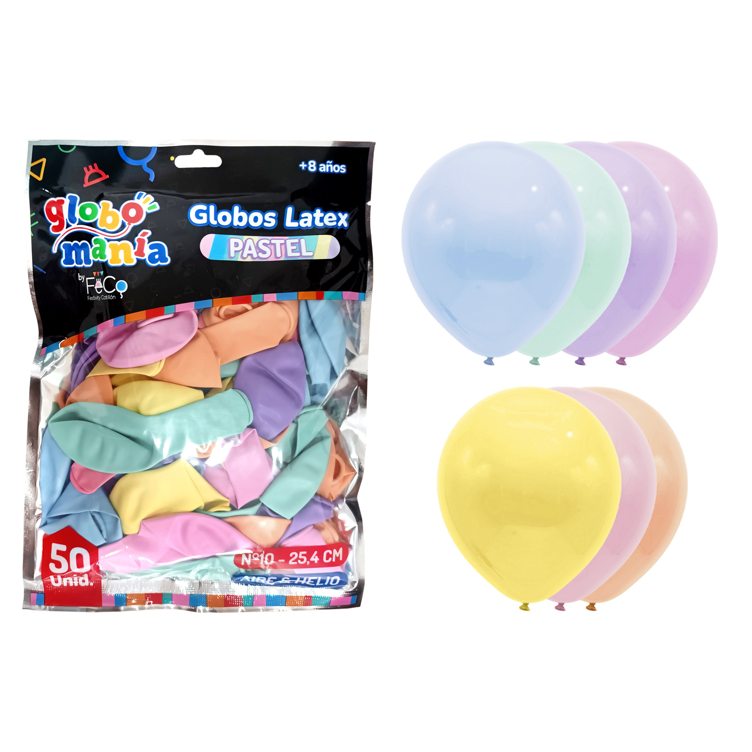 GLOBO 10 PASTEL SURTIDO X50UNI - 1