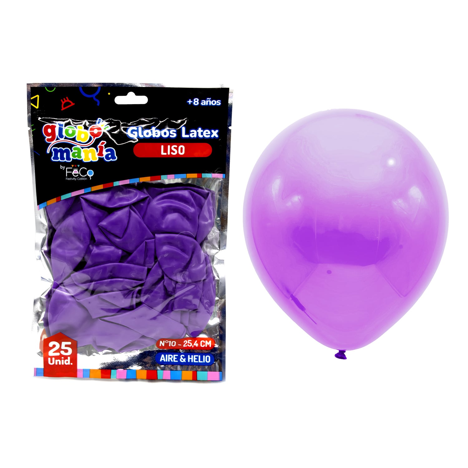 GLOBO 10 PURPURA X25UNI - 1