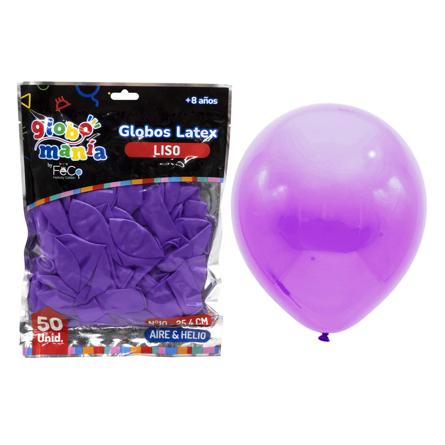 GLOBO 10 PURPURA X50UNI - 1