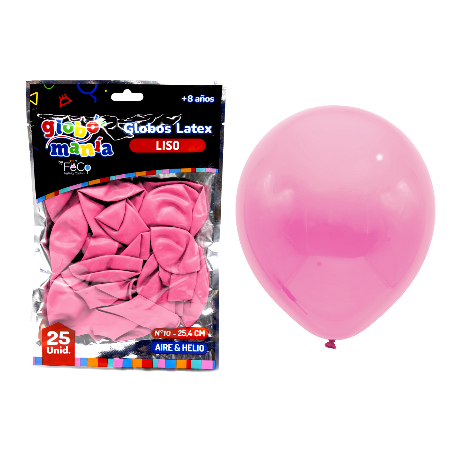 GLOBO 10 ROSADO X25UNI - 1