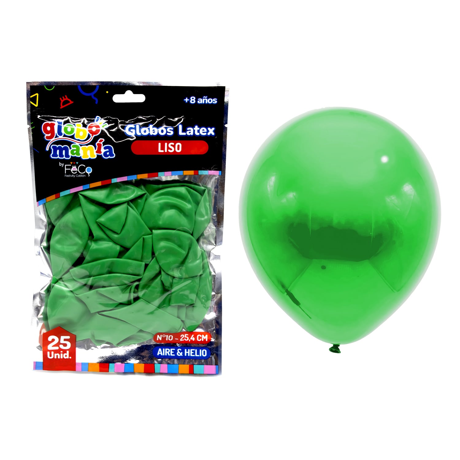 GLOBO 10 VERDE X25UNI - 1