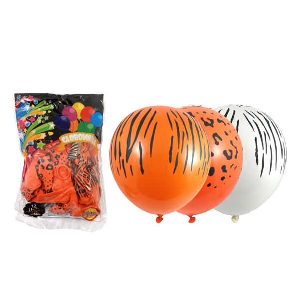 GLOBO 12 IMPRESO A ANIMAL PRINT X 12 UNI - 1