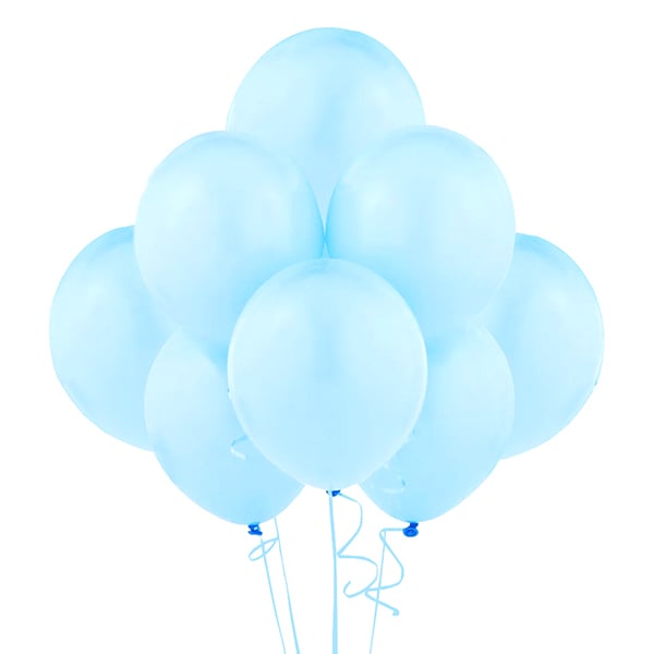 GLOBO 12 PASTEL CELESTE X12 UNI - 1