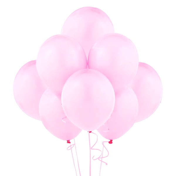GLOBO 12 PASTEL ROSADO X12 UNI - 1