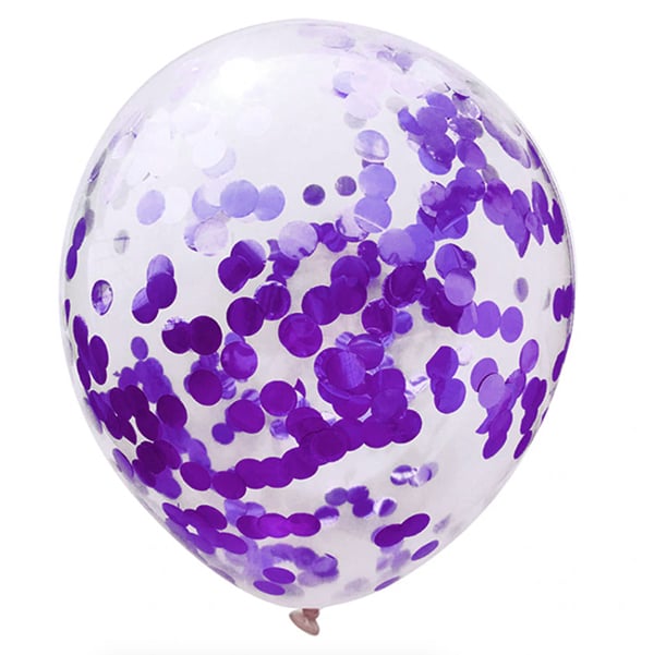 GLOBO 12' CONFETTI MORADO X12 UNI - 1