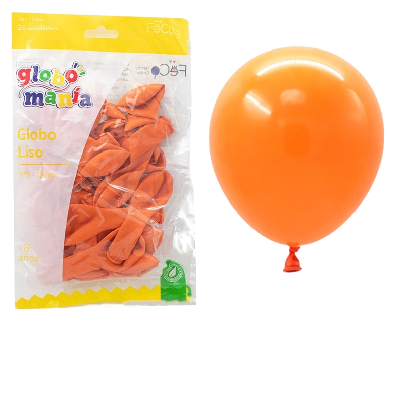 GLOBO 5 STANDARD NARANJO X25 UNI - 1