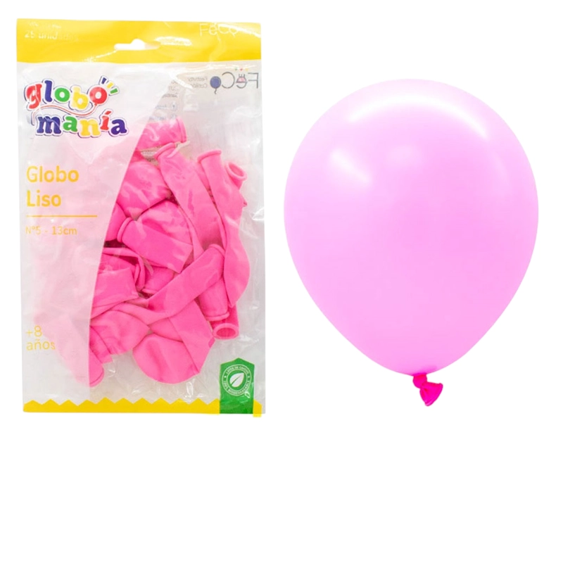 GLOBO 5 STANDARD ROSADO X25 UNI - 1