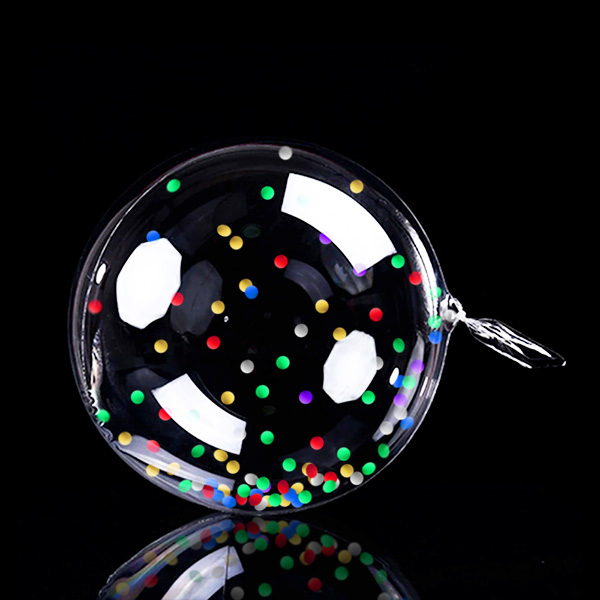 GLOBO BURBUJA 18' CONFETTI MIX X1 UNI - 1
