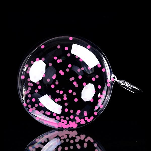GLOBO BURBUJA 18' CONFETTI ROSADO X1 UNI - 1
