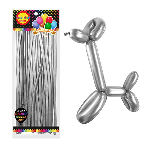 GLOBO FIGURA CHROME PLATEADO X25 UNI - 1
