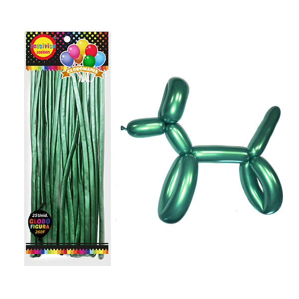 GLOBO FIGURA CHROME VERDE X25 UNI - 1