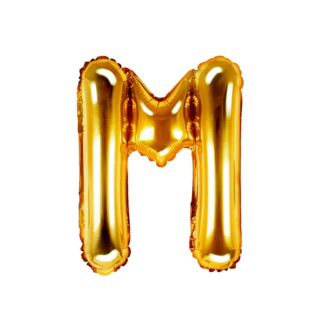 GLOBO METALICO 16 DORADO M - 1