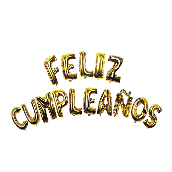 GLOBO METALICO 16' FELIZ CUMPLEA?OS DORADO X1 UNI - 1