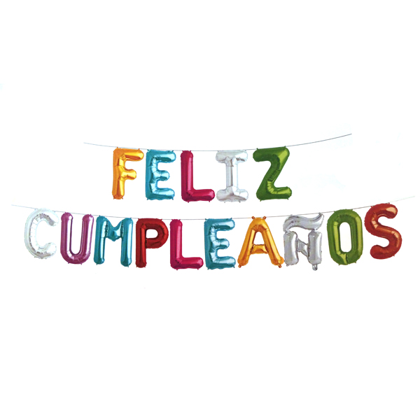 GLOBO METALICO 16' FELIZ CUMPLEA?OS MIX X1 UNI - 1