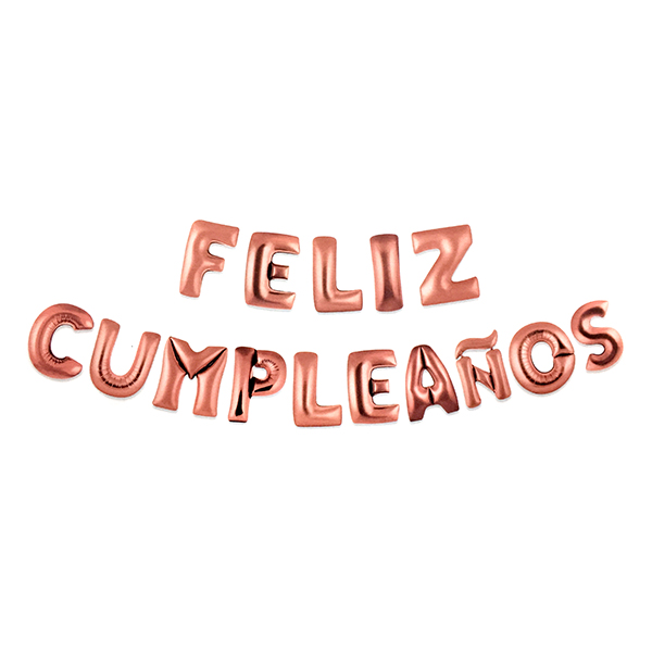 GLOBO METALICO 16' FELIZ CUMPLEA?OS ROSE GOLD X1 UNI - 1