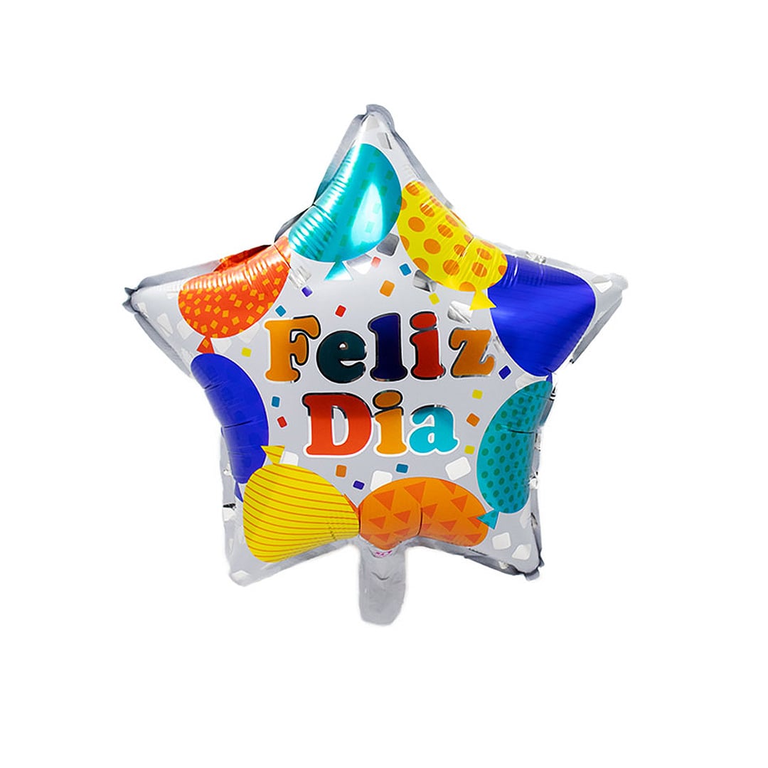GLOBO METALICO 18 FELIZ DIA GLOBITOS X50 UNI - 1