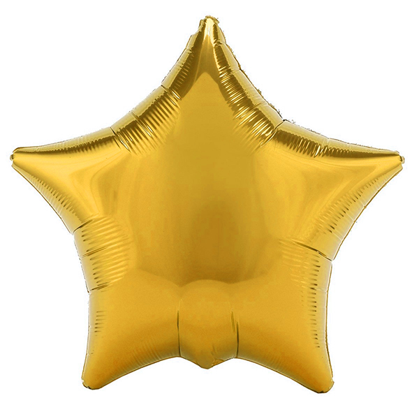 GLOBO METALICO 18' ESTRELLA DORADO X1 UNI - 1