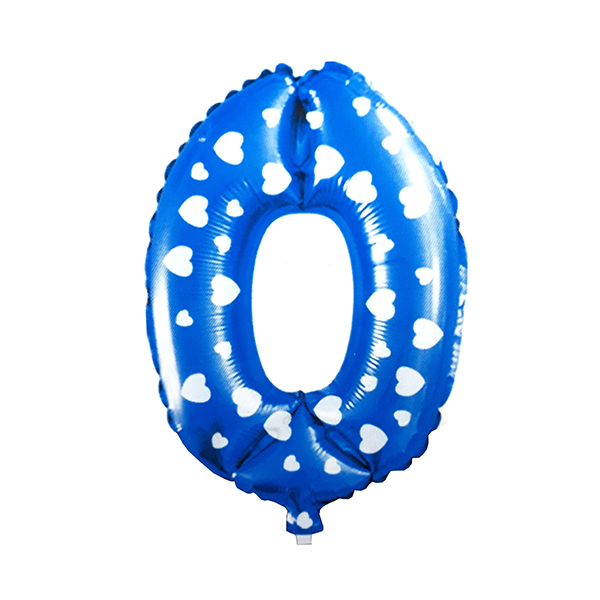 GLOBO METALICO 26 CORAZON CELESTE N? 0 X1 UNI - 1