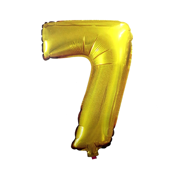 GLOBO METALICO 26 DORADO N? 7 X1 UNI - 1