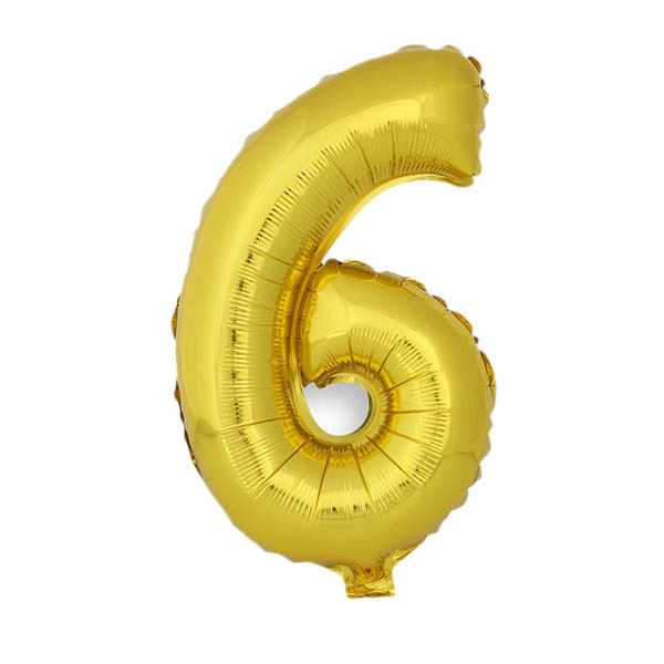 GLOBO METALICO 26 DORADO N? 6 X1 UNI - 1