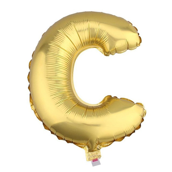 GLOBO METALICO 26 DORADO LETRA C X1 UNI - 1