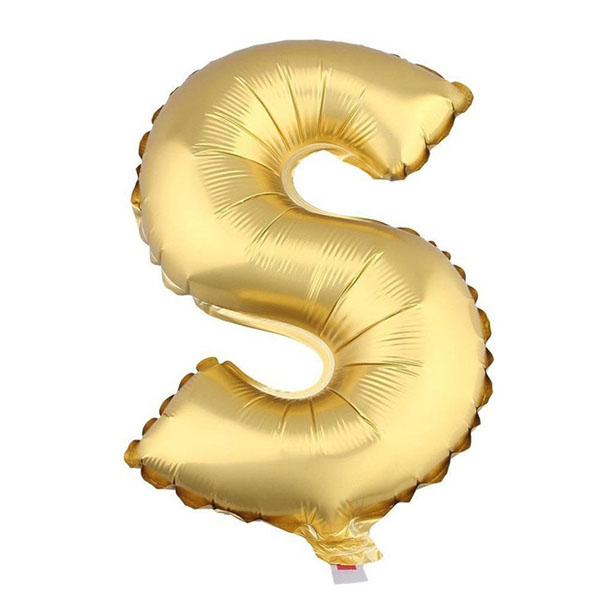 GLOBO METALICO 26 DORADO LETRA S X1 UNI - 1