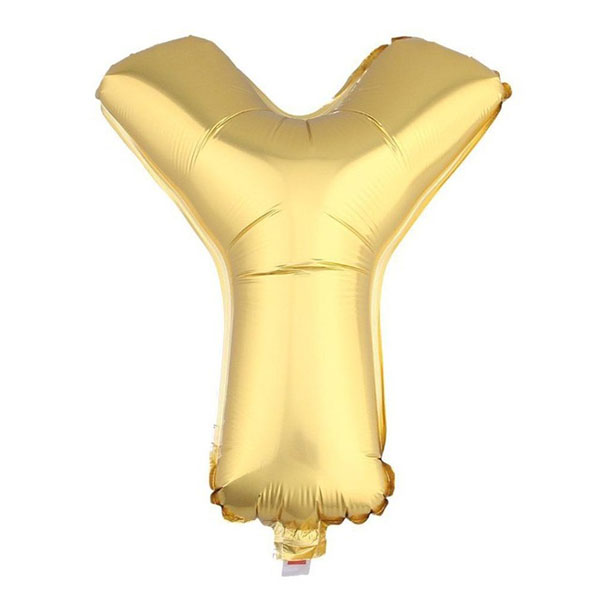 GLOBO METALICO 26 DORADO LETRA Y X1 UNI - 1