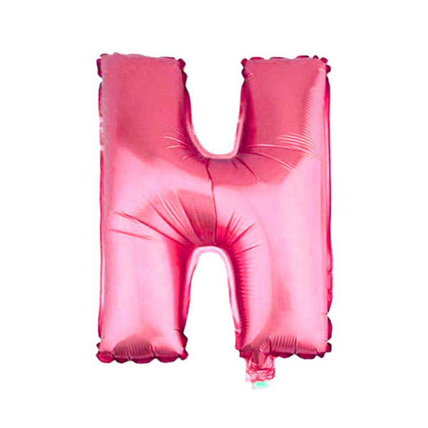 GLOBO METALICO 26 FUCSIA LETRA H X1 UNI - 1
