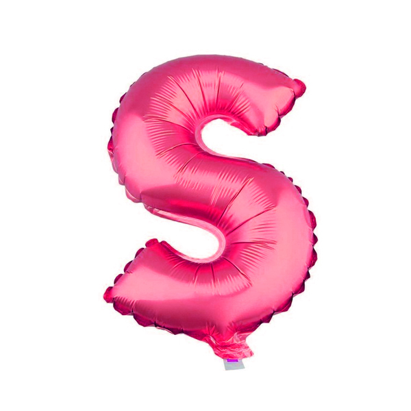 GLOBO METALICO 26 FUCSIA LETRA S X1 UNI - 1