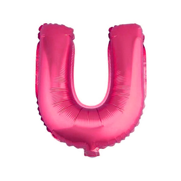 GLOBO METALICO 26 FUCSIA LETRA U X1 UNI - 1