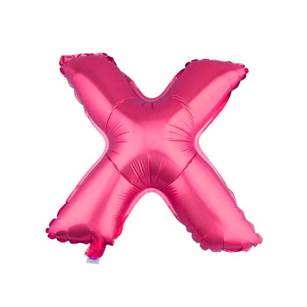 GLOBO METALICO 26 FUCSIA LETRA X X1 UNI - 1