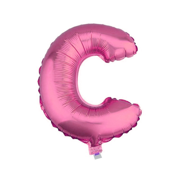 GLOBO METALICO 26 ROSADO LETRA C X1 UNI - 1