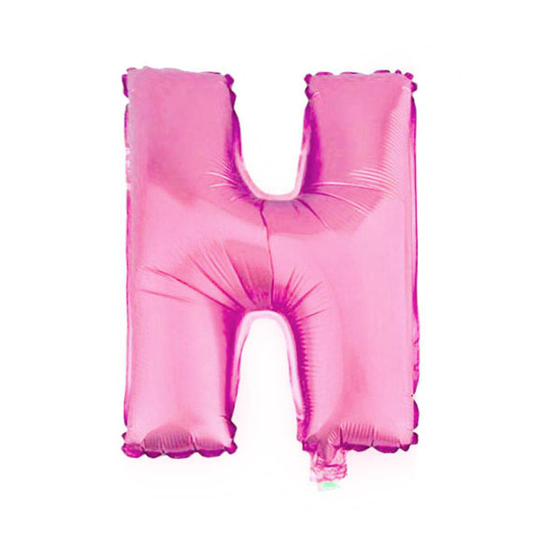 GLOBO METALICO 26 ROSADO LETRA H X1 UNI - 1