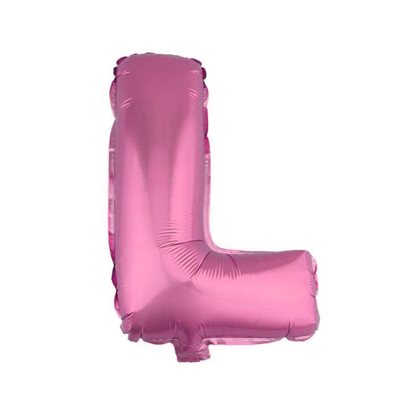 GLOBO METALICO 26 ROSADO LETRA L X1 UNI - 1