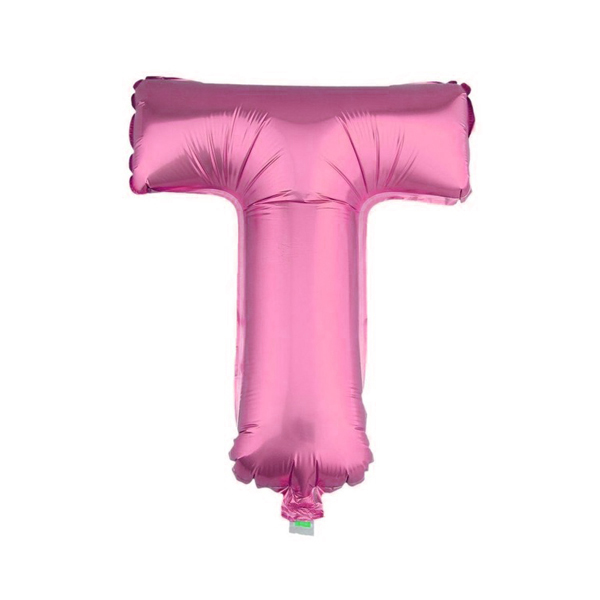 GLOBO METALICO 26 ROSADO LETRA T X1 UNI - 1