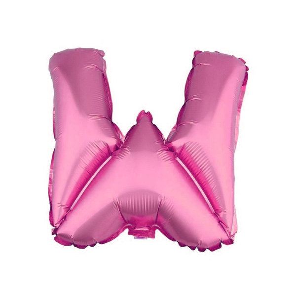 GLOBO METALICO 26 ROSADO LETRA W X1 UNI - 1