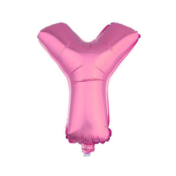 GLOBO METALICO 26 ROSADO LETRA Y X1 UNI - 1