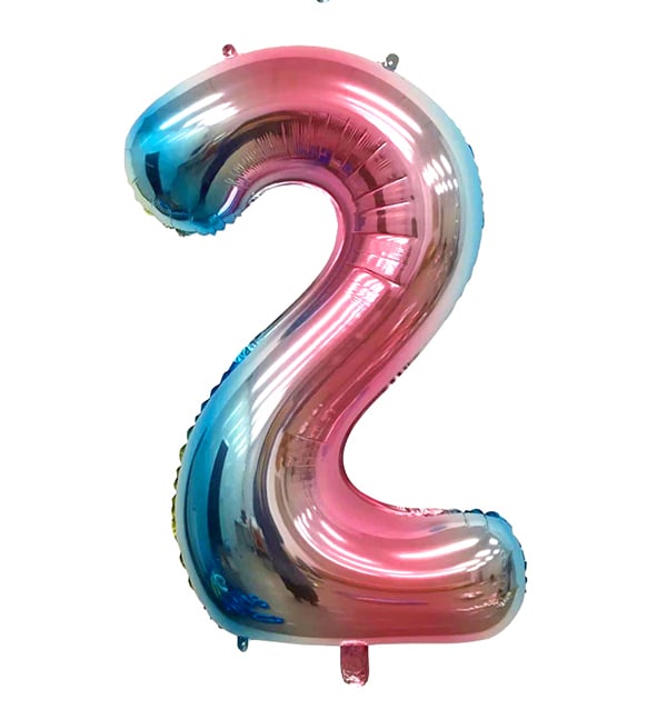 GLOBO METALICO 32 MULTICOLOR N? 2 X1 UNI - 1