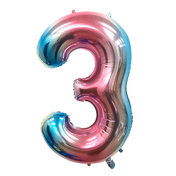 GLOBO METALICO 32 MULTICOLOR N? 3 X1 UNI - 1