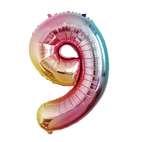 GLOBO METALICO 32 MULTICOLOR N? 9 X1 UNI - 1