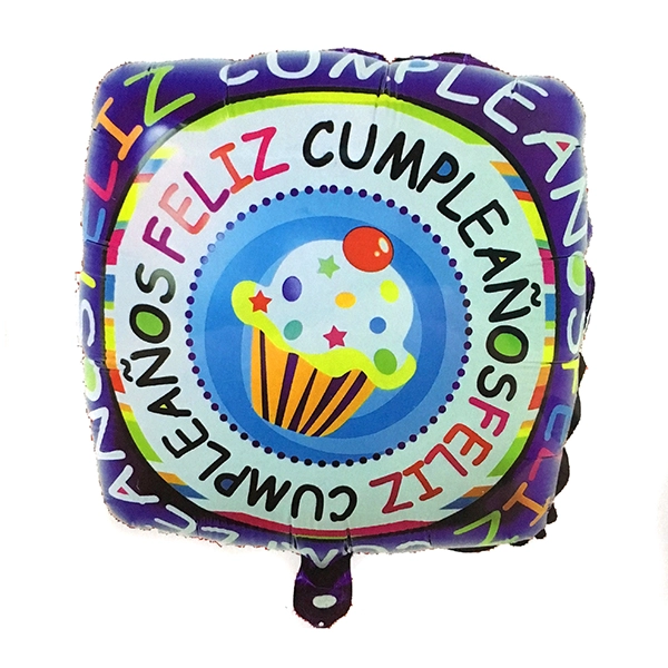 GLOBO METALICO CUADRADO F.C. CUPCAKE 18' X1 UNI - 1