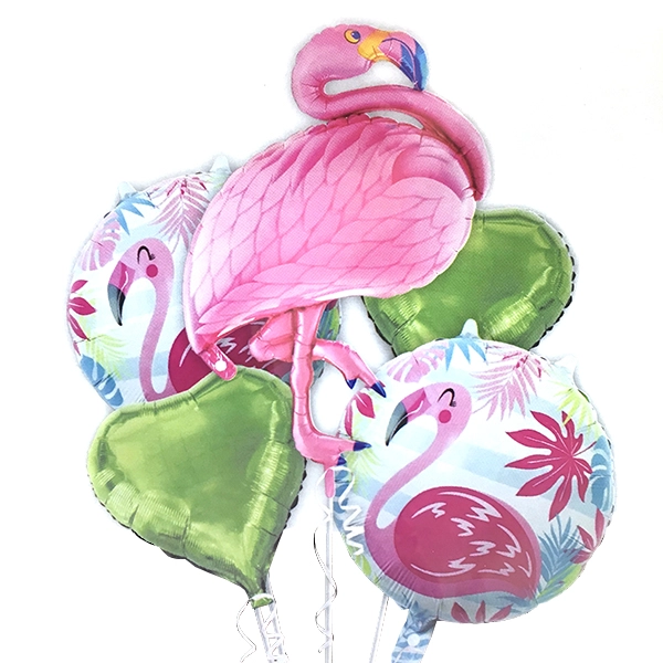 GLOBO METALICO SET FLAMENGOS 5 PCS - 1