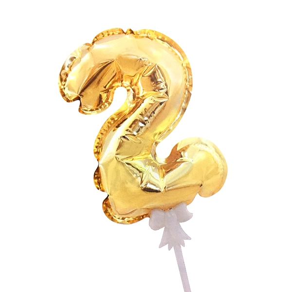 GLOBO METALICO STICK AUTOINFLABLE NUM 13 CM N?2 X1 UNI - 1