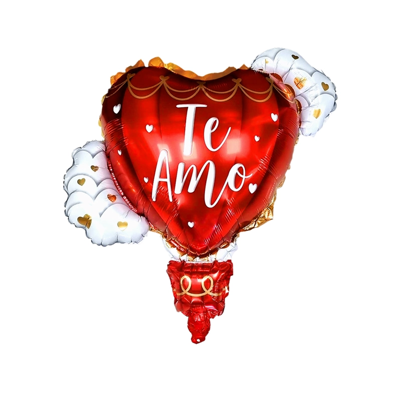 GLOBO METALICO TE AMO AEROSTATICO 63X72 X1 UNI - 1