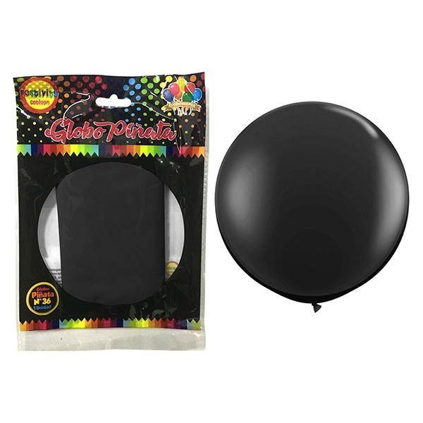 GLOBO PI?ATA R36 NEGRO X1 UNI - 1