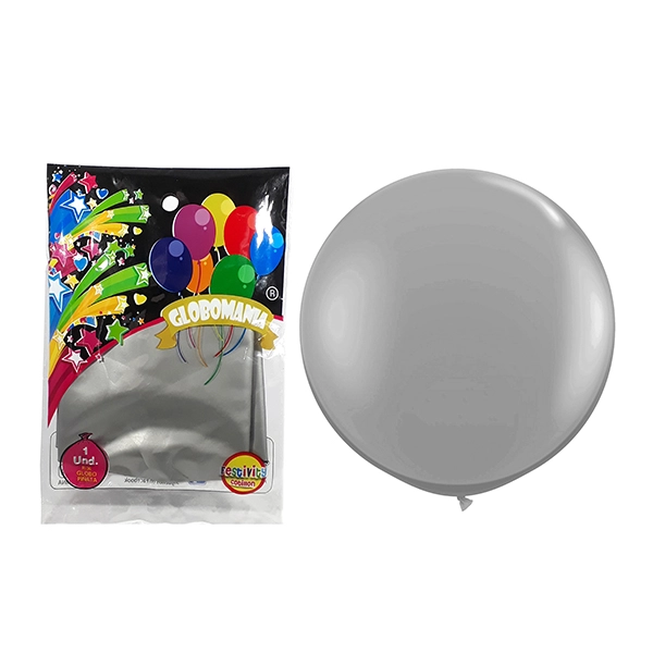 GLOBO PI?ATA R36 PLATEADO X 1 UNI - 1