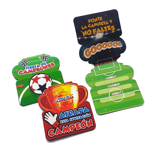 TARJETA INVITACION CAMPEONES X6 PCS X1 UNI - 1
