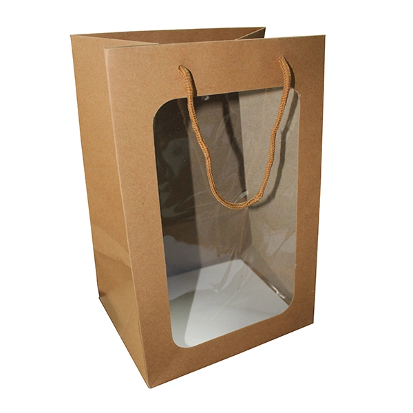 BOLSA DE REGALO VENTANA 30X20X16 CM KRAFT X12 UNI - 1