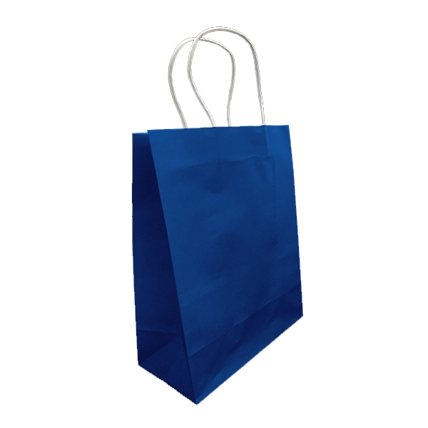 BOLSA REGALO KRAFT AZUL 21X27X11 X12 UNI - 1