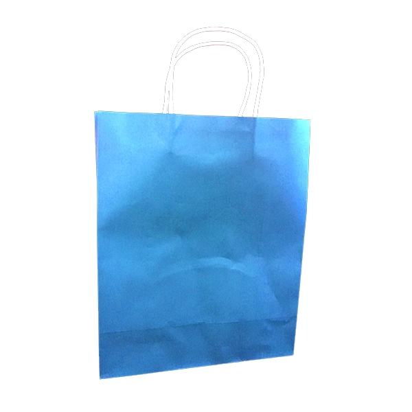 BOLSA REGALO KRAFT CELESTE 25X33 X12 UNI - 1